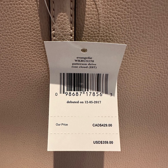 kate spade Blush Pink Leather Satchel with Red Tassel Charm - Picture 7 of 10